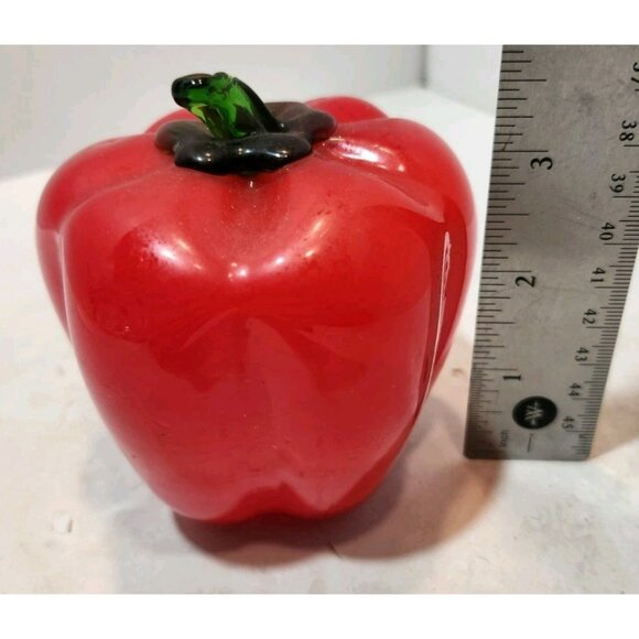 MCM Glass Purple Grapes & Red Bell Pepper Decorations Fruits Vegetables Food - Picture 9 of 16
